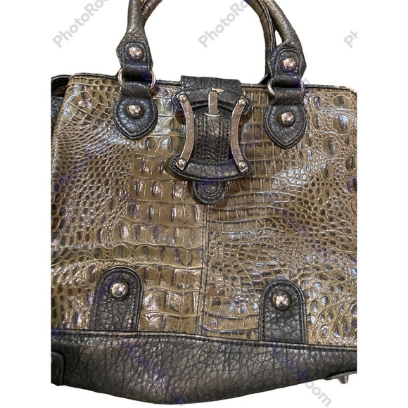 MC Women’s Green/Gray Crocodile Purse - Picture 2 of 9